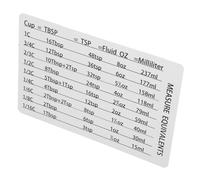 USHOBE Measurement Conversion Refrigerator Magnet Magnetic Kitchen Chart Lightweight Wear Resistant PVC for Cooking and Baking