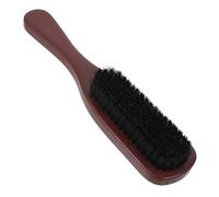 USHOBE Men's Beard Brush with Black Boar Bristles and Wooden Handle, Wave Comb Design for Hair Smoothing and Styling, Ideal for Daily Use