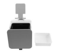 USHOBE Mini Desktop Trash Bin with Phone Holder Portable Plastic Rectangular Bin with Space Saving Design for Room and Car Versatile Storage Small Desk Trash Can