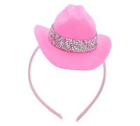 USHOBE Mini Top Hat Headband Comfortable and Secure Grip for Women, Vintage Style Pink Fascinator Hat Made of Polyester for Tea Party and Halloween Cosplay Theme Accessory