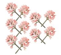 USHOBE Miniature Cherry Blossom Trees with Pink Plastic 10pcs Realistic Craftsmanship Compact Design for Model Train Railroads and Architectural Models for DIY Scenery Railroad Layout