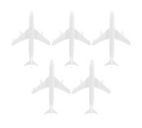 USHOBE Miniature Plane Model White 5 Pcs Reusable Plastic for Bedroom and Sand Tray Crafting