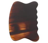 USHOBE Natural Ox Horn Guasha Tool for Face and Body - Ergonomic Fish Shaped Scraping Board for Gentle Scraping and Daily Wellness Care in Traveling and Home