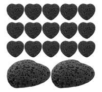 USHOBE Oil Diffuser Stone Aromatherapy Stone Heart-shaped 20pcs Black Portable Reusable Mini for Office Travel