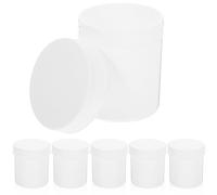 USHOBE Pill Design 10pcs Refillable 100ml Container Plastic Bottles with Wide Mouth and Large Capacity, White Organizer for Storage Travel Daily Medication
