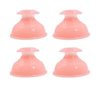 USHOBE Portable Elastic Cupping Silicone 4pcs Suction Set Therapy Vacuum Cups Massage Cupping Tool to Promote Health Random Color for Arms and Waist Skin at Home