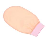 USHOBE Portable Pink Exfoliating Shower Mitt for Body with Imitated Silk Fabric, Soft and Effective Bath Glove for Women, for Shower and Bath Exfoliation