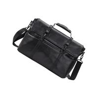 USHOBE Portfolio Bag Business Shoulder Bag Men Crossbody Large-capacity Lightweight Pu Polyester Not Easy to Rust and Deform for Business People