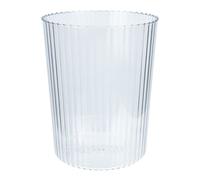 USHOBE Round Waste Basket 1 PC Round Plastic Waste Basket Clear Trash Can Small Wastebasket Garbage Container Bin Acrylic Cylinder Vases Clear Trash Bin Acrylic Clear Wastebasket