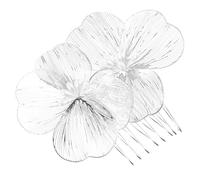 USHOBE Silver Alloy Fashionable and Eye-catching Wedding Hair Comb for Bridal with Floral Design Hair Accessories for Holiday and Dancing Party Styling