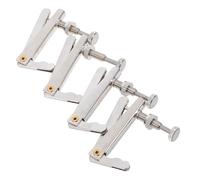 USHOBE Silver Metal Cello Fine Tuners Accurate String Adjusters 4pcs for 4/4-3/4 Cellos with Secure Hook Design and Easy to Install Suitable for Amateur Players and Musical Instrument