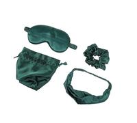 USHOBE Sleep Eye Mask Good Elasticity with Elastics Scrunchy Headband and Storage Bag, Satin Cloth Material Blocks Out Light, for Travel and Nap in Office