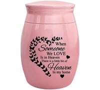 USHOBE Small Urns for Ashes Pet Memorial Keepsake Urn Smooth Surface and Sealed Stainless Steel Storage Container for Family and Friends