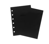 USHOBE System Flexible 6 Binding Multi-Purpose Ring Budget Organizer 2pcs Black Acrylic Cover for Binder A7 Size 6-Holes with Page Management and Notes Budgeting