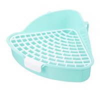 USHOBE Triangle Shaped Pet Potty Trainer for Rabbits and Chinchillas, Plastic Litter Box with No Odour Feature, Suitable for Corner Placement and Longtime Safe Use, Animal Toilet
