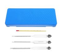 USHOBE Triple Scale Alcohol Hydrometer for Accurate ABV and Gravity Measurement, Glass and Iron Sand Material, 1 Set for Home Wine Making and Spirits Testing