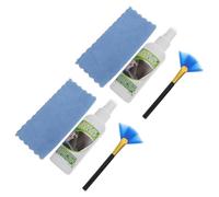 USHOBE Vinyl Record Cleaning Kit and Cleaning Agent with CD Player Brush 2 Sets and Dust Removal Polyester and Nylon Materials Suitable for Record Player