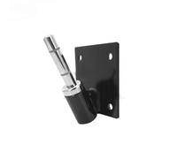USHOBE Wall Mounted Flag Pole Bracket with Alloy Clamp for Balcony Outdoor Use Black Heavy-Duty Flag Mount Hardware