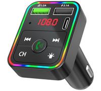 USHOBE Wireless Car Adapter with Dual USB Charger Built-in Intelligent Chip Low Power Consumption Compatible with Car Audio Machines and Navigators Supports to 64gb Storage