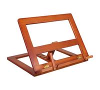 USHOBE Wooden Bible Stand Decorative Book Stand with Foldable Structure and Adjustable Viewing Angles Carved Elegant Wood Book Holder for Desktop Use for Bible Study and Reading