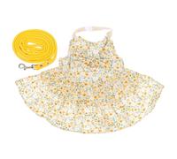 USHOBE Yellow Cotton Rabbit Clothing with Sturdy Leash and Comfortable Harness for Small Pets, Lightweight and Easy to Carry, for Going or Indoor Activities