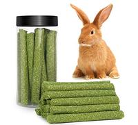 Ushopfun 20pcs Natural Timothy Hay Sticks,Guinea Pig Chinchilla Rabbits Chew Toys Small Animals Treats Bunny Toys,Timothy Grass Molar Sticks Good for Pets Rats Bunny Teeth Health