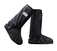 USHTH Black Waterproof Rain Boot Shoe Cover with reflector (1 Pair) (Black-XXL(13.4inch))