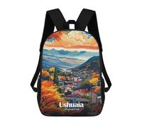 Ushuaia, Argentina, Scenic Landscape Art Backpack, 3D Printed School Bag, School Lunch Bag, Travel Backpack, Friends Backpack, School Backpack for Girls And Boys 17inch