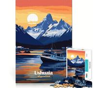 Ushuaia Argentina Sunset Adult Jigsaw Puzzles1000 Pieces Brain Game Gift High Precision Die Cut Relaxing Indoor Group Activity (50x75cm)
