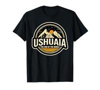 Ushuaia Argentina The End of the World Retro Badge T-Shirt