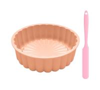 USHXVG 1 Cake Pan, 1 Long Spatula, Silicone and Fluted Cake Molds