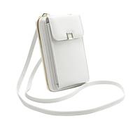 USHXVG 1 Long Crossbody Bag, White, 18*11*5cm, Women's Side Bag With Adjustable Shoulder Strap, Multi-Compartment Mobile Phone Bag