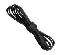 USHXVG 1 Pair of Black Boot Laces, Leather Laces, Sneaker Laces, Anti-Loose Laces, Elastic Shoe Laces for Sneakers, Laces for Loose Shoes, Round Walking Boot Laces