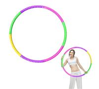 USHXVG 1 Piece Fitness Hula Hoop, 7-Section Adjustable, Detachable, Colorful, 51cm Diameter, Plastic Material, Weight Loss, Gymnastics, Dance, Games