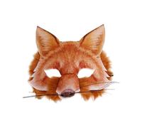 USHXVG 1 Piece Fox Mask - Realistic Animal Mask, Adult Costume Accessory for Role Play, Party, Banquet or Dance (Orange)