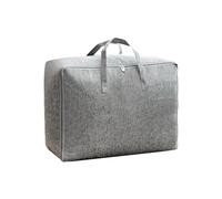USHXVG 1 Piece Gray Storage Bag, Large Capacity Storage Bag, Foldable Storage Bag, Handbag Luggage Bag for Storing Clothes and Quilts