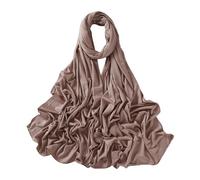 USHXVG 1 Piece Muslim Women Hijab, Muslim Clothing, Chiffon Hijab, Solid Color Scarf, Sun Protection Hijab, Knitted Hijab, Prayer Hijab (Camel Color)
