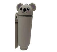 USHXVG 1 Piece of Koala-Shaped Silicone Pencil Case and 2 Pieces of Note Paper, Soft to The Touch, Lightweight and Durable, Can Store Stationery and Small Objects, and Carry It with Them.