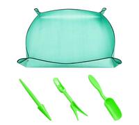 USHXVG 1 Piece of Plant Repotting Mat, 3 Pieces of Sowing Tools Set, Gardening Operation Mat, Flower Pot Mat, Succulent Planting Mat, Foldable Gardening Mat (100 * 100cm)