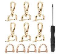 USHXVG 10 Pieces Of Bag Ring Buckle And 1 Piece Of Small Screwdriver, Thickened, Durable, Practical Hardware Accessories, Suitable For Diy Replacement Of Leather Bags, Satchels, And Handbags.