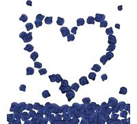 USHXVG 1000 Pieces Of Dark Blue Petals, Artificial Rose Petals, Artificial Decorative Petals, Wedding Party Atmosphere Decoration, Shooting Props Petals