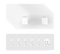 USHXVG 12-Piece Punch-Free Buckle Stickers, Bathroom Replacement Hooks, Adhesive Wall Hooks, Shelf Patches, Bathroom Kitchen Accessories