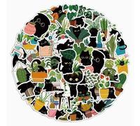 USHXVG 120 Black Cat Stickers, Animal Theme, Notebook Decoration, Creative Waterproof Stickers, Suitable For Skateboarding, Scrapbook Decoration.