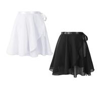 USHXVG 2 Ballet Practice Skirts, Skin-Friendly See-Through Chiffon, Gifts For Ballet Girls, Suitable For Dance Training And Daily Wear.