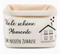 USHXVG 2 Fabric Bread Baskets, Decorated With Warm Blessing Text, Lightweight And Foldable, Suitable For Use As A Gift For New Homes, Dining Table Storage And Daily Dining Scenes (White).