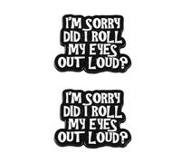 USHXVG 2 Fun English Brooches, Creative Short Sentence Pins, Clothing Backpack Decoration, Personalized Accessories, Gift Sketches.