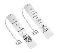 USHXVG 2 Funny Reading Bookmarks, Creative And Interesting Graphic Engraving, Reading Marking Tools, Student Stationery Gifts.