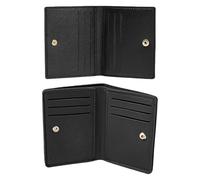 USHXVG 2-Piece Card Holder, Ultra-Thin And Portable Design, Can Hold 8 Cards, Black Minimalist Style, Rfid Protective Storage Accessories.