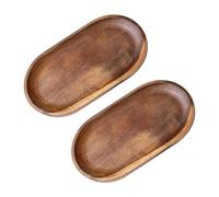 USHXVG 2 Pieces Decorative Pallets, Round Wooden Pallets, Key Trays, Round Wooden Pallets, Decorative Wooden Trays, Service Mini Pallets