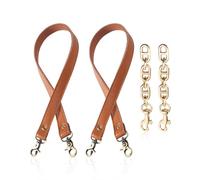 USHXVG 2 Pieces of Bag Straps, 2 Pieces of Extension Chains, Reusable Replacement Straps, Bag Handles, Shoulder Bag Straps, Handbag Shoulder Strap Accessories